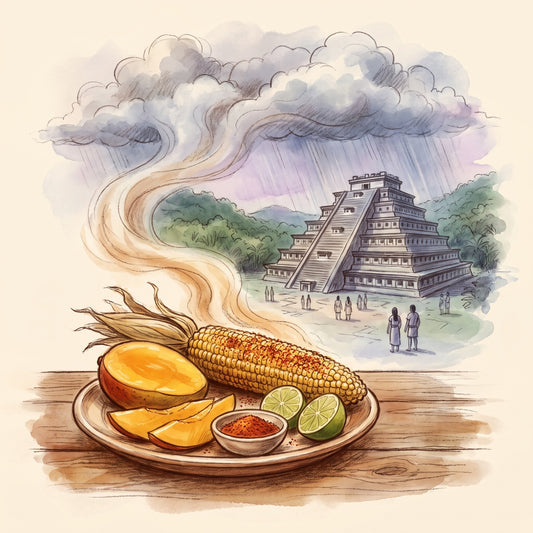 Illustration: Chile-Lime Seasoning with El Tajín in the green hills of Veracruz