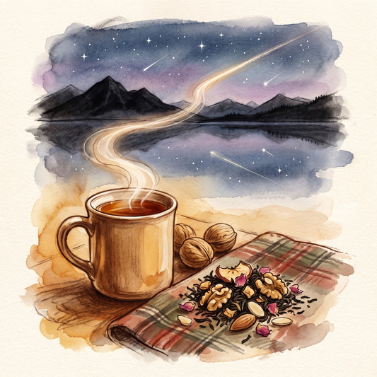 Illustration: Choconut Truffle with Jasper National Park on an August night