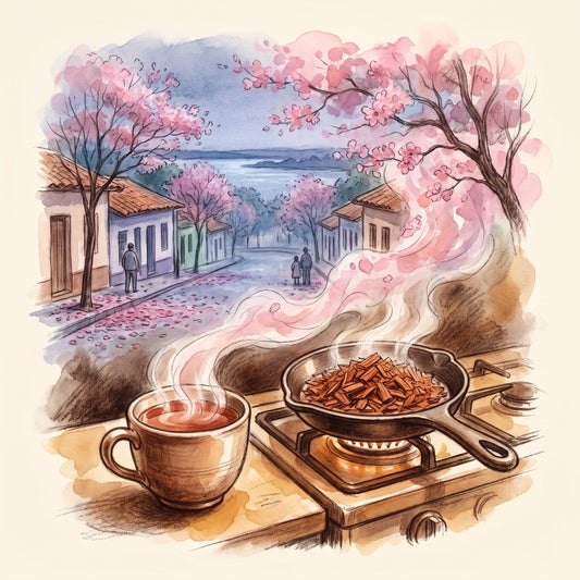 Illustration: Lapacho with Asunción, Paraguay, at the end of winter