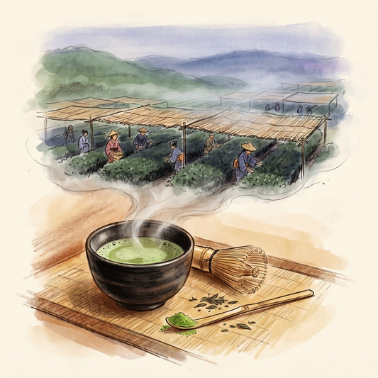 Illustration: Matcha, Organic with Uji, south of Kyoto, in the 16th century