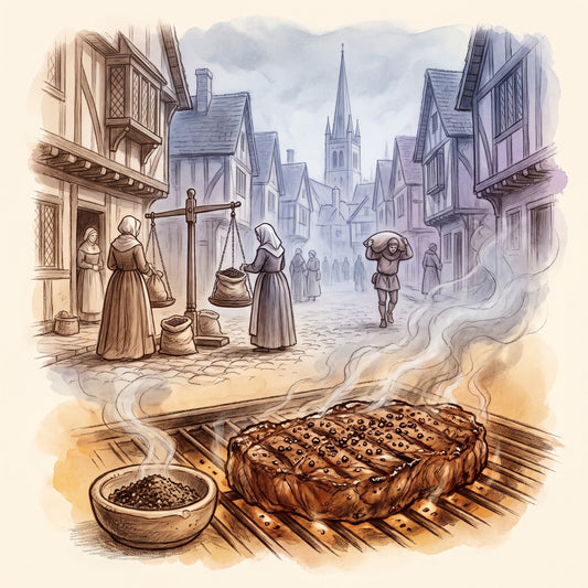 Illustration: Pepper, Black, Smoked, Ground with Medieval London