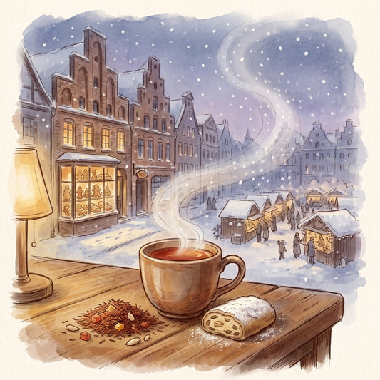 Illustration: Winter Marzipan with Lübeck at Christmas