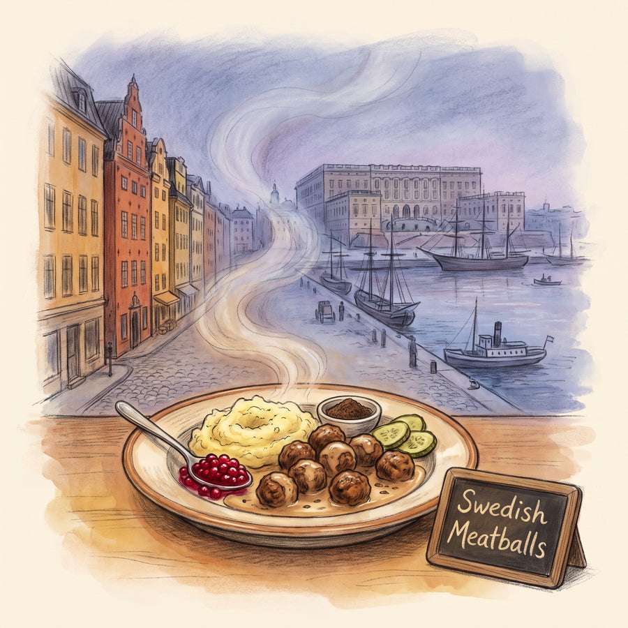 Illustration: Swedish Meatballs, made with Allspice