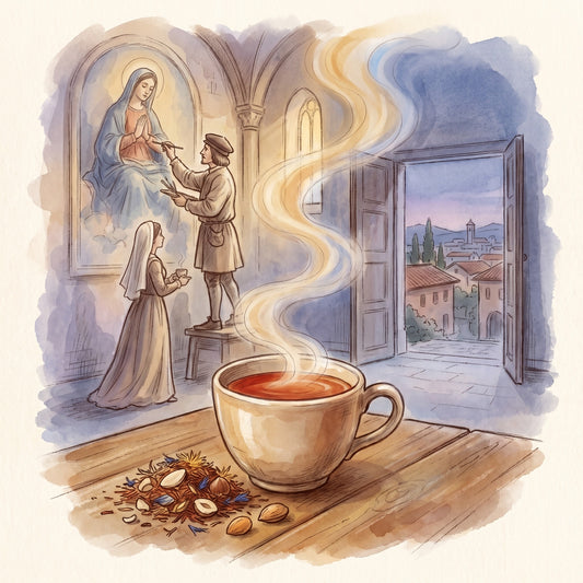 Illustration: Amaretto with Saronno in Lombardy in 1525, as the legend tells it