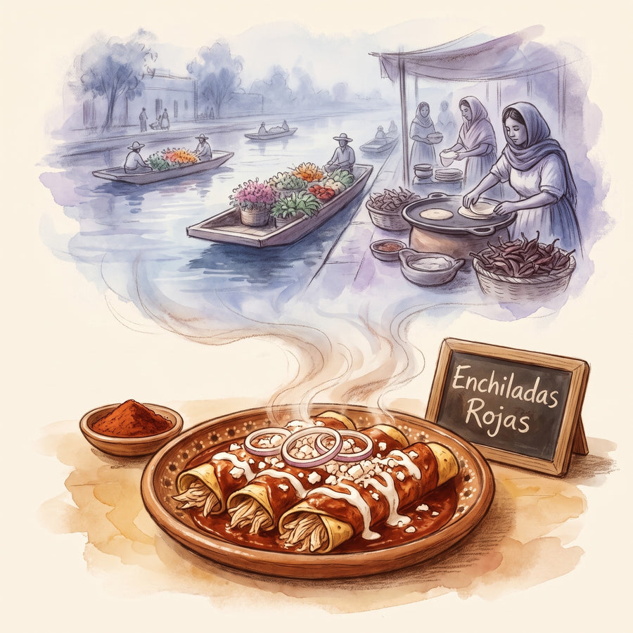 Illustration: Enchiladas Rojas, made with Ancho Chili Powder