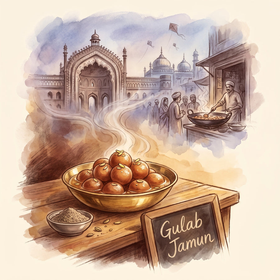 Illustration: Gulab Jamun, made with Cardamom Seed