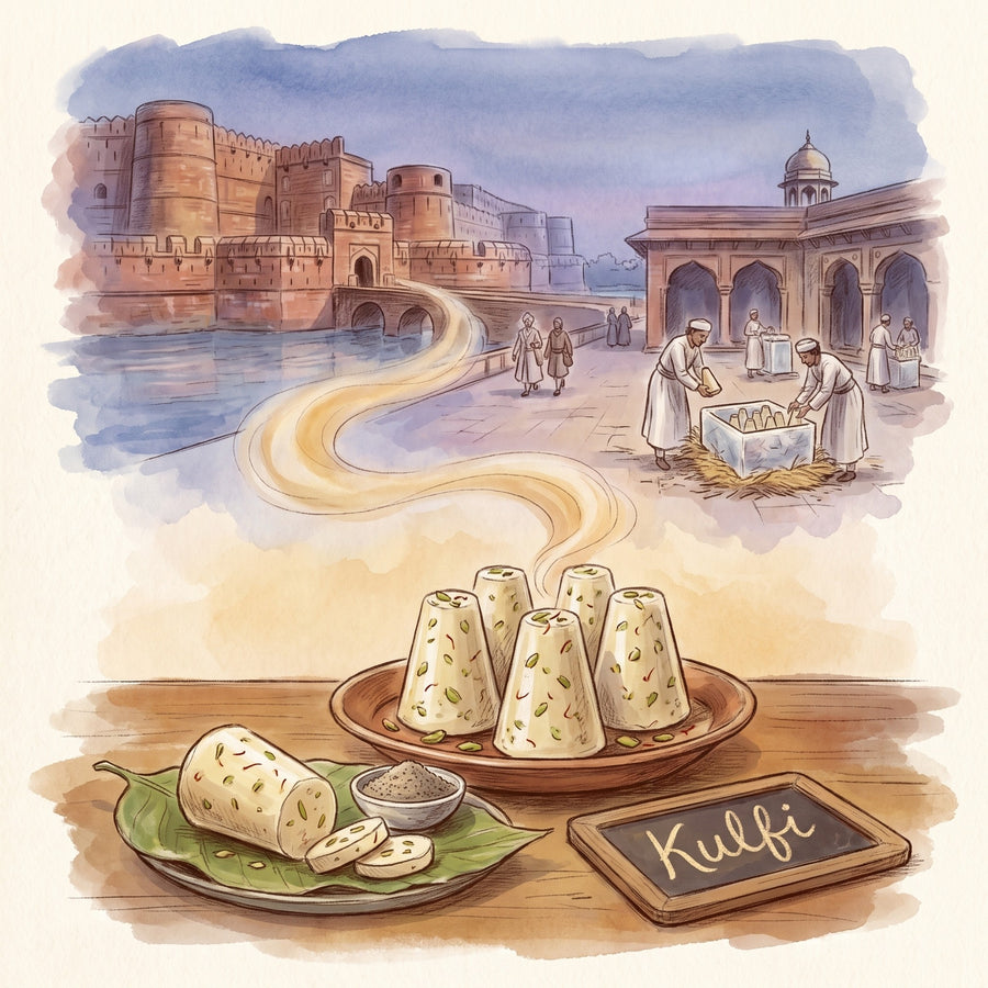 Illustration: Kulfi, made with Cardamom Seed