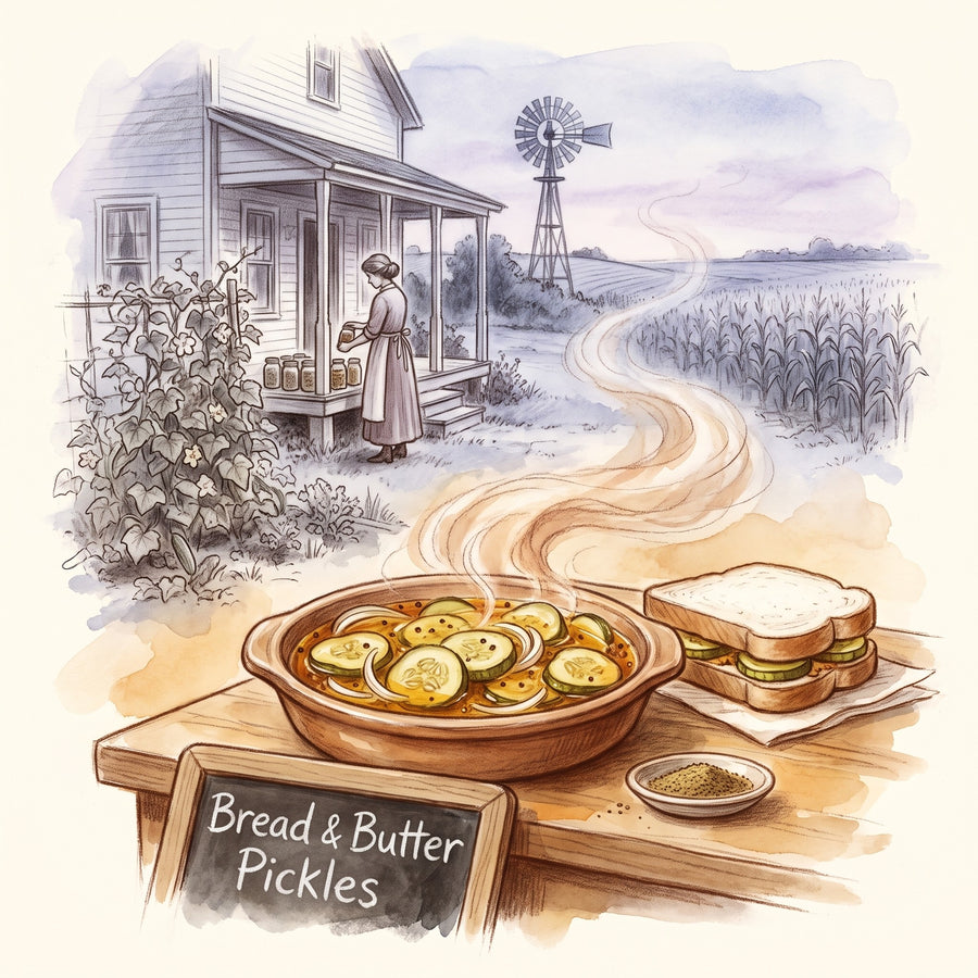 Illustration: Bread & Butter Pickles, made with Celery Seed