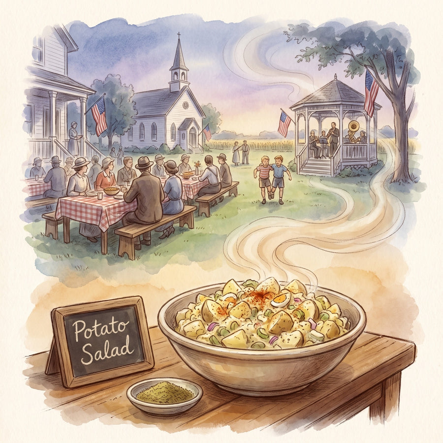 Illustration: Potato Salad, made with Celery Seed