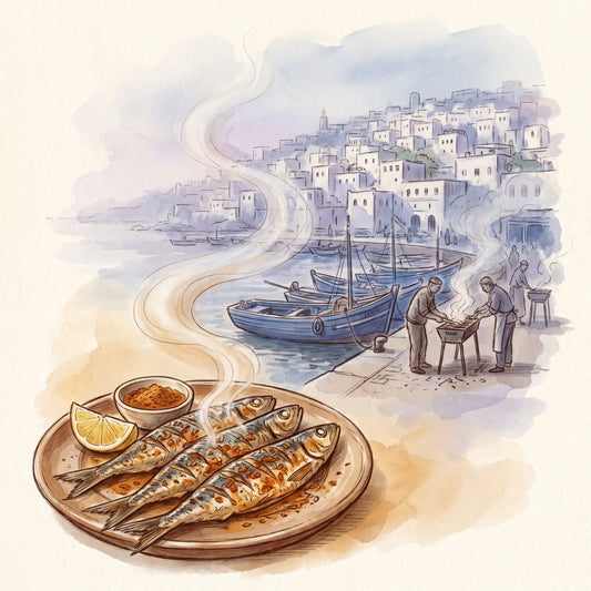 Illustration: Chermoula with a harbour grill in Tangier