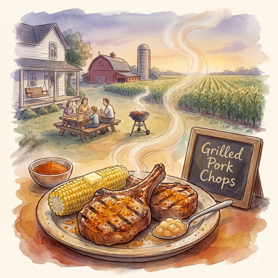 Illustration: Grilled Pork Chops, made with Chicken Rub Blend