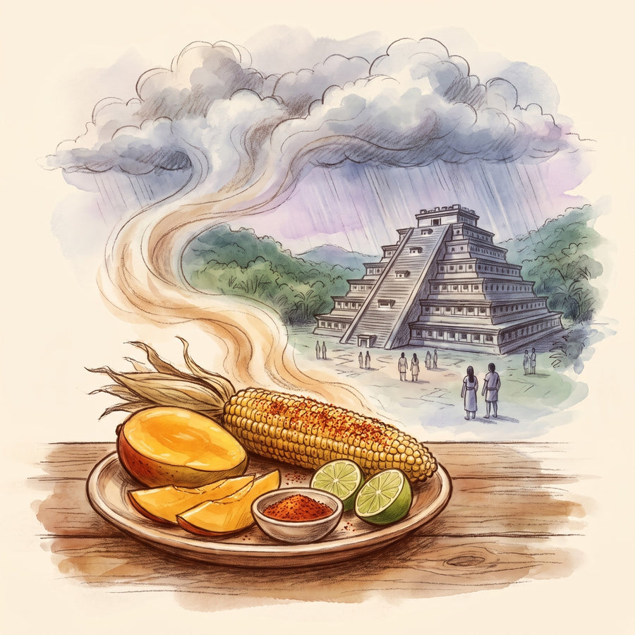 Illustration: Chile-Lime Seasoning with El Tajín in the green hills of Veracruz