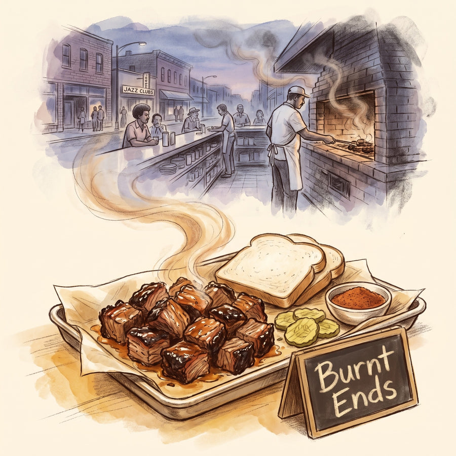 Illustration: Burnt Ends, made with Chipotle BBQ Seasoning