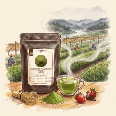 Chocolate Strawberry Matcha, Organic