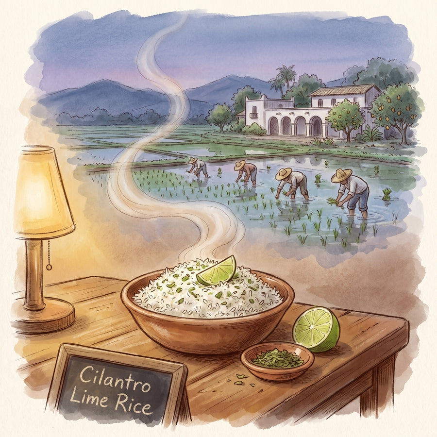 Illustration: Cilantro Lime Rice, made with Cilantro
