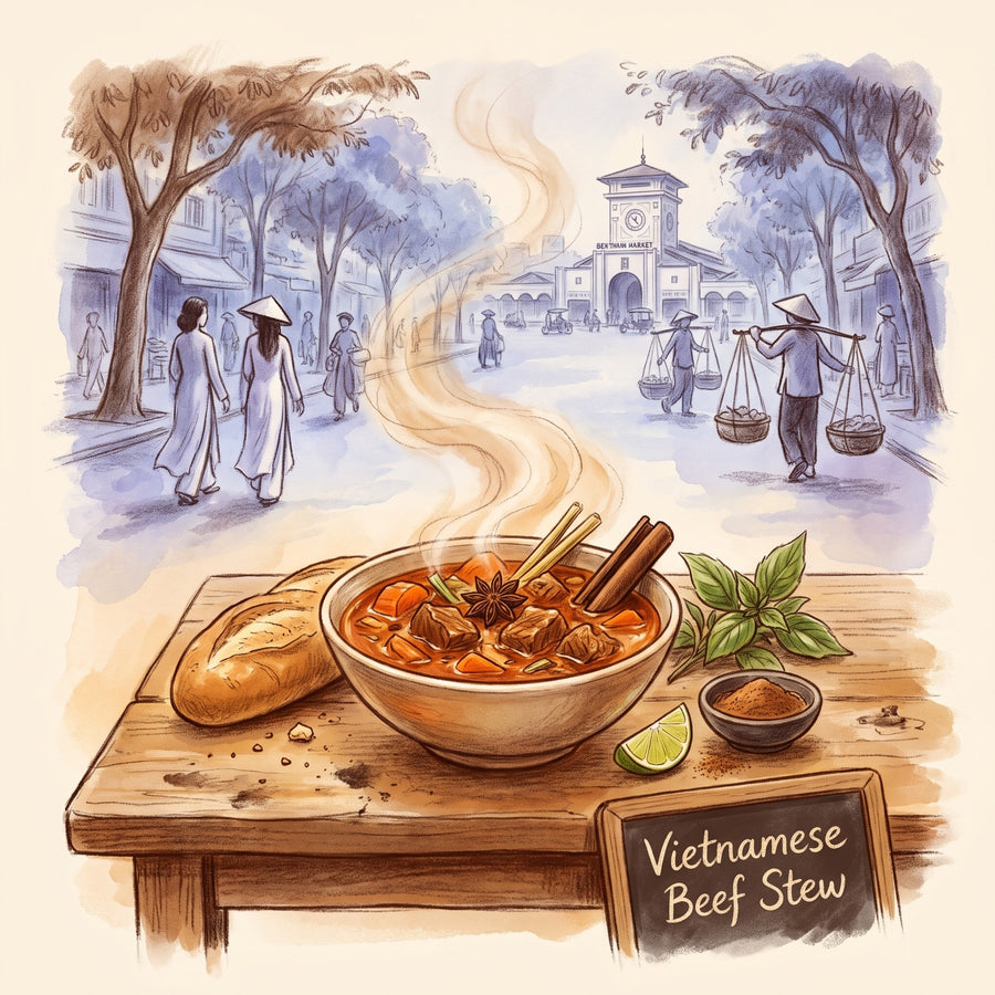 Illustration: Vietnamese Beef Stew, made with Cinnamon, Ground, Vietnamese Saigon