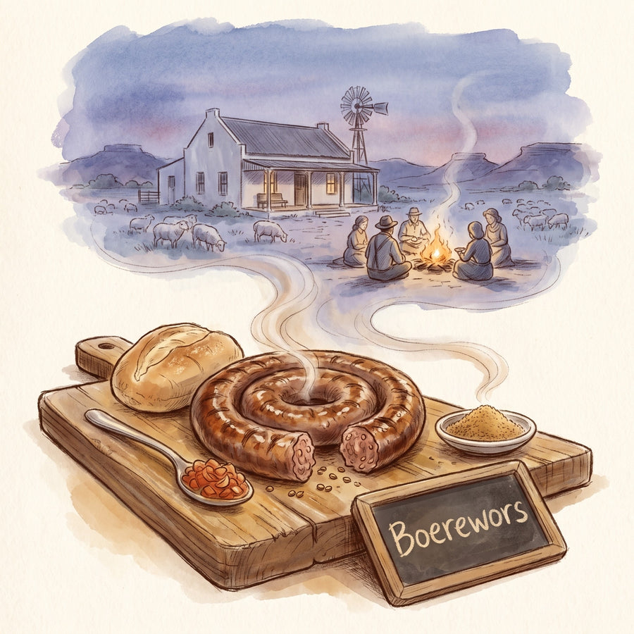 Illustration: Boerewors, made with Coriander Seed