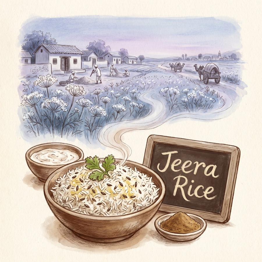 Illustration: Jeera Rice, made with Cumin Seed