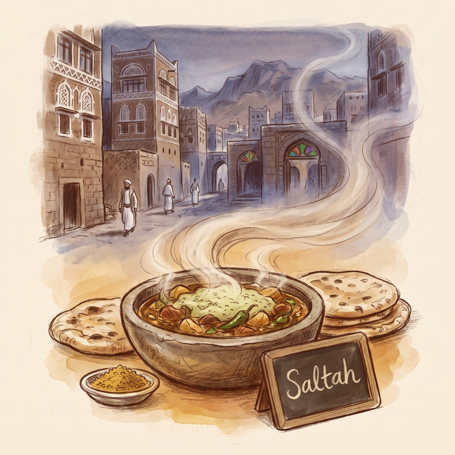 Illustration: Saltah, made with Fenugreek