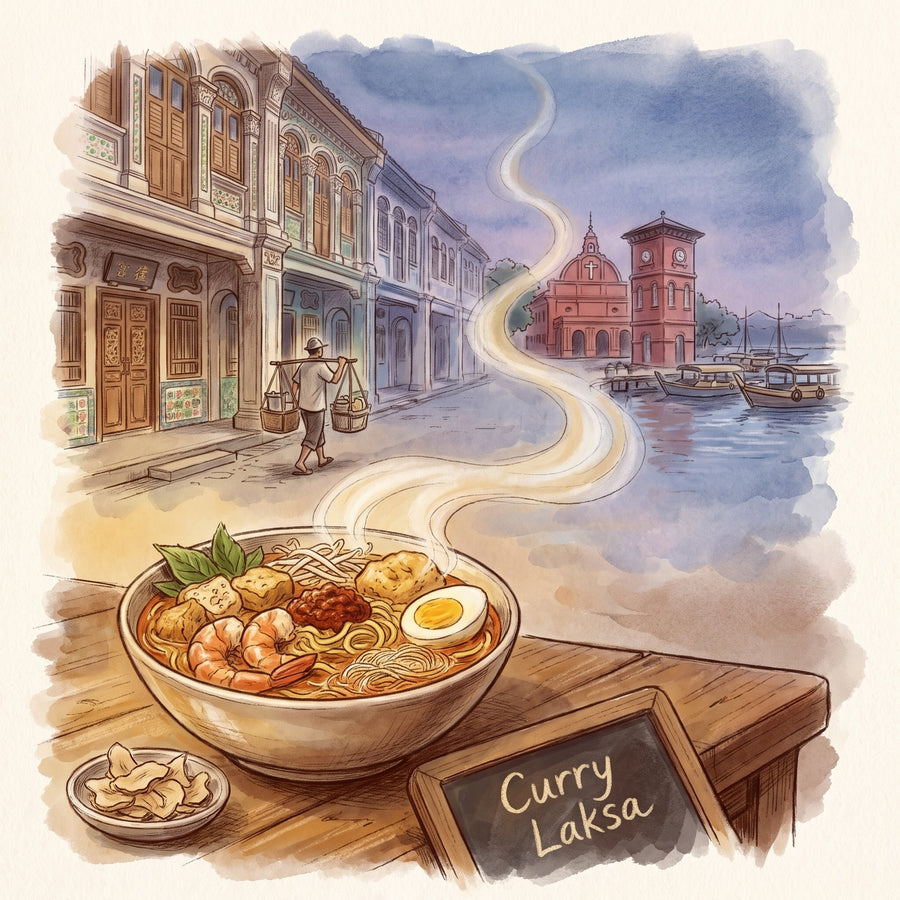 Illustration: Curry Laksa, made with Galangal Root, Greater