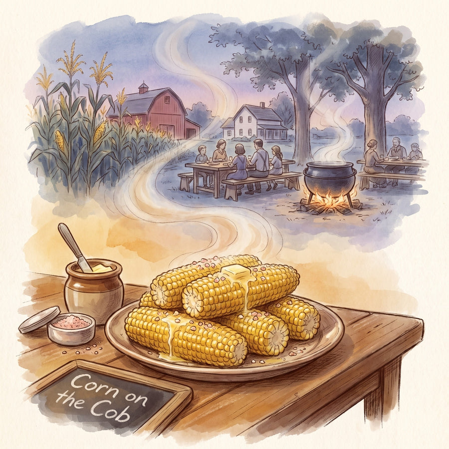 Illustration: Corn on the Cob, made with Himalayan Sea Salt