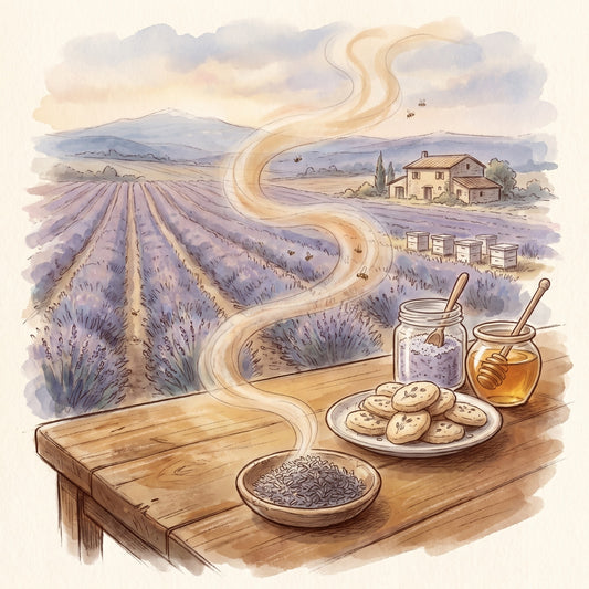 Illustration: Lavender Flower - Organic with Provence's honey country in July