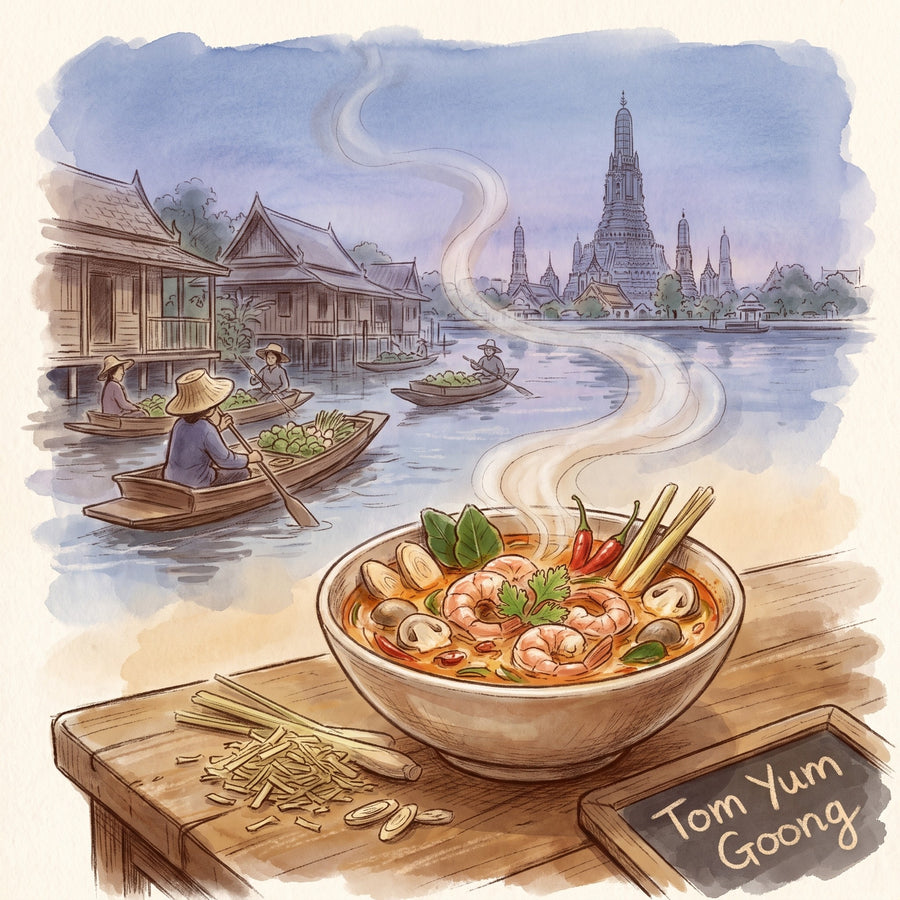 Illustration: Tom Yum Goong, made with Lemongrass
