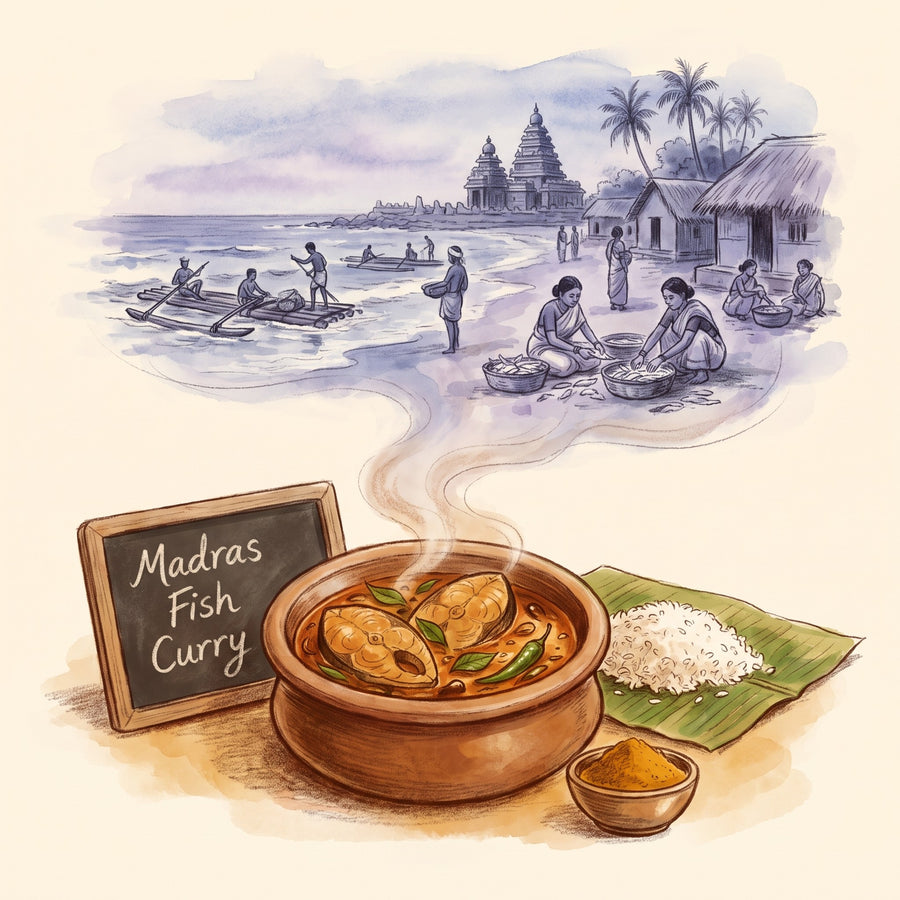 Illustration: Madras Fish Curry, made with Madras Curry Powder