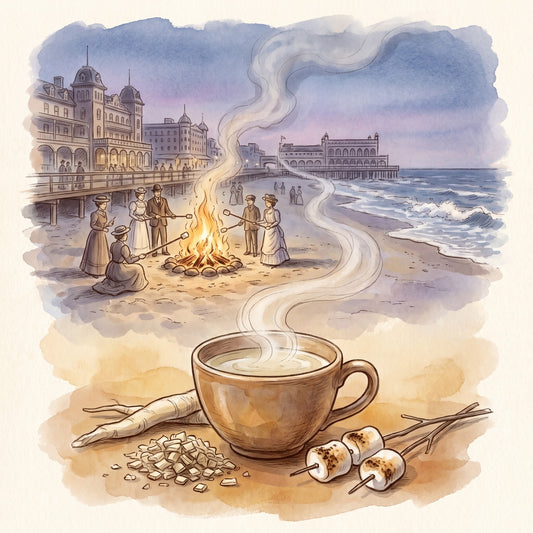 Illustration: Marshmallow Root with Asbury Park on the New Jersey shore in August 1892
