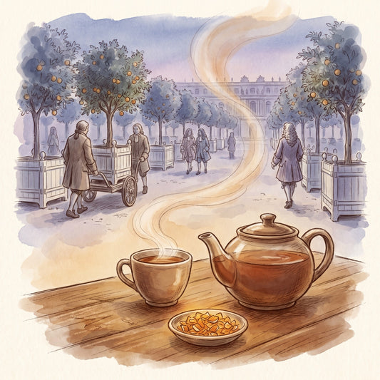 Illustration: Orange Peel, Chopped with the Orangery at Versailles in the 1680s