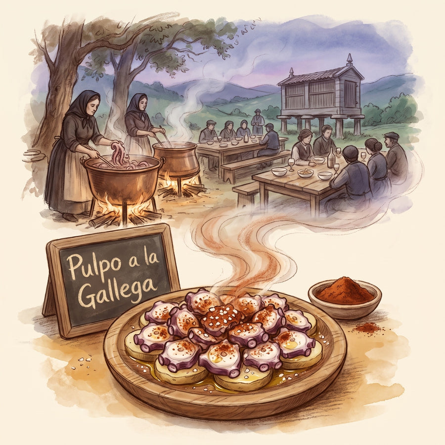 Illustration: Pulpo a la Gallega, made with Paprika, Smoked