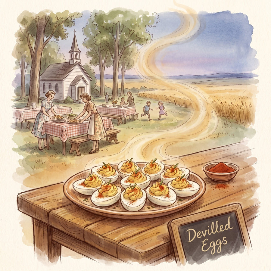 Illustration: Devilled Eggs, made with Paprika, Sweet