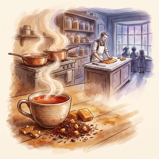Illustration: Toffee Olé with a sweet shop of long ago