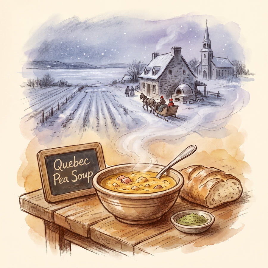 Illustration: Quebec Pea Soup, made with Savory