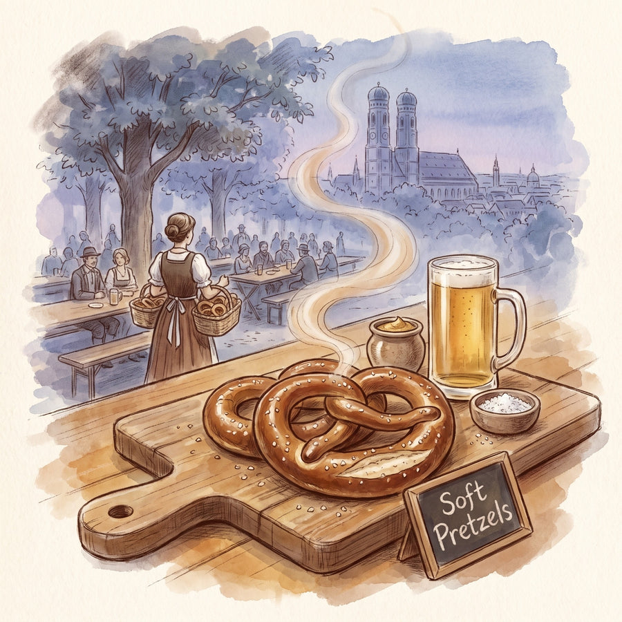 Illustration: Soft Pretzels, made with Sea Salt