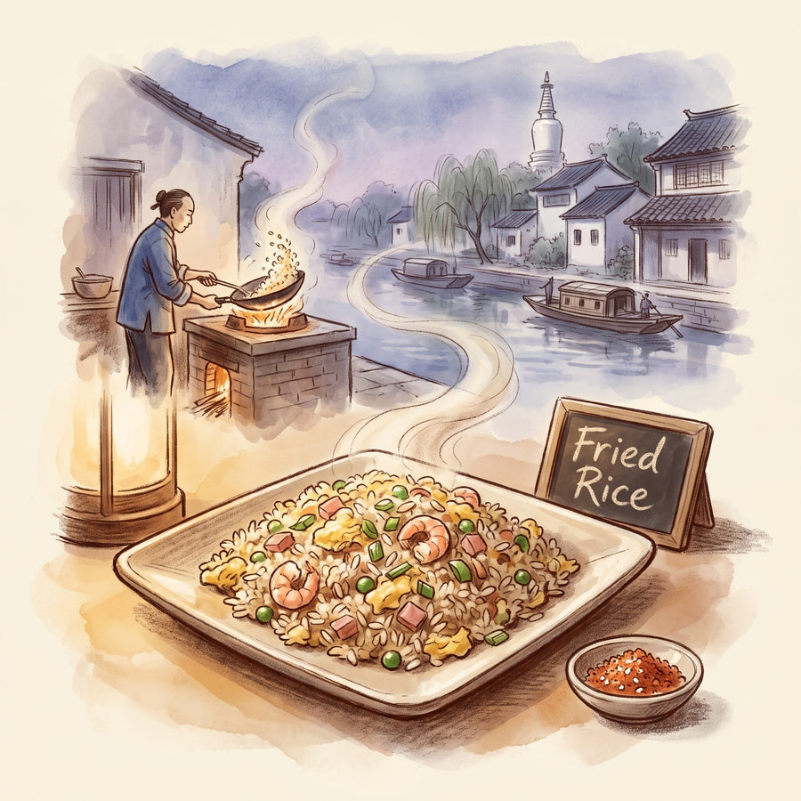 Illustration: Fried Rice, made with Sriracha Sea Salt