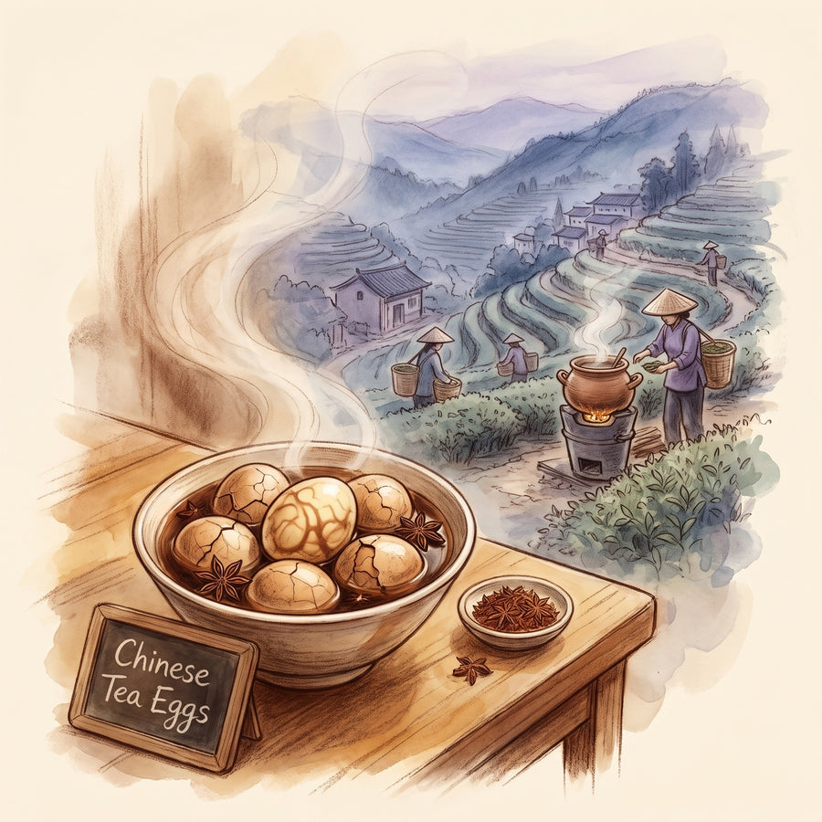 Illustration: Chinese Tea Eggs, made with Star Anise
