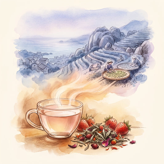 Illustration: Strawberry White, Organic with Taimu Mountain in Fuding, Fujian, in spring