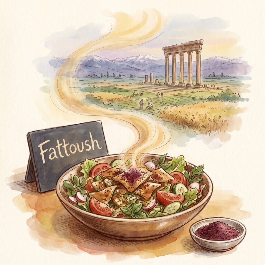 Illustration: Fattoush, made with Sumac