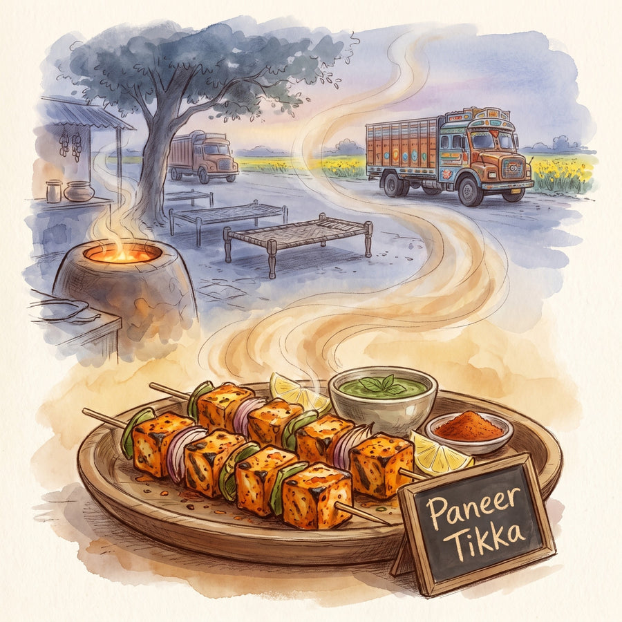 Illustration: Paneer Tikka, made with Tandoori Masala