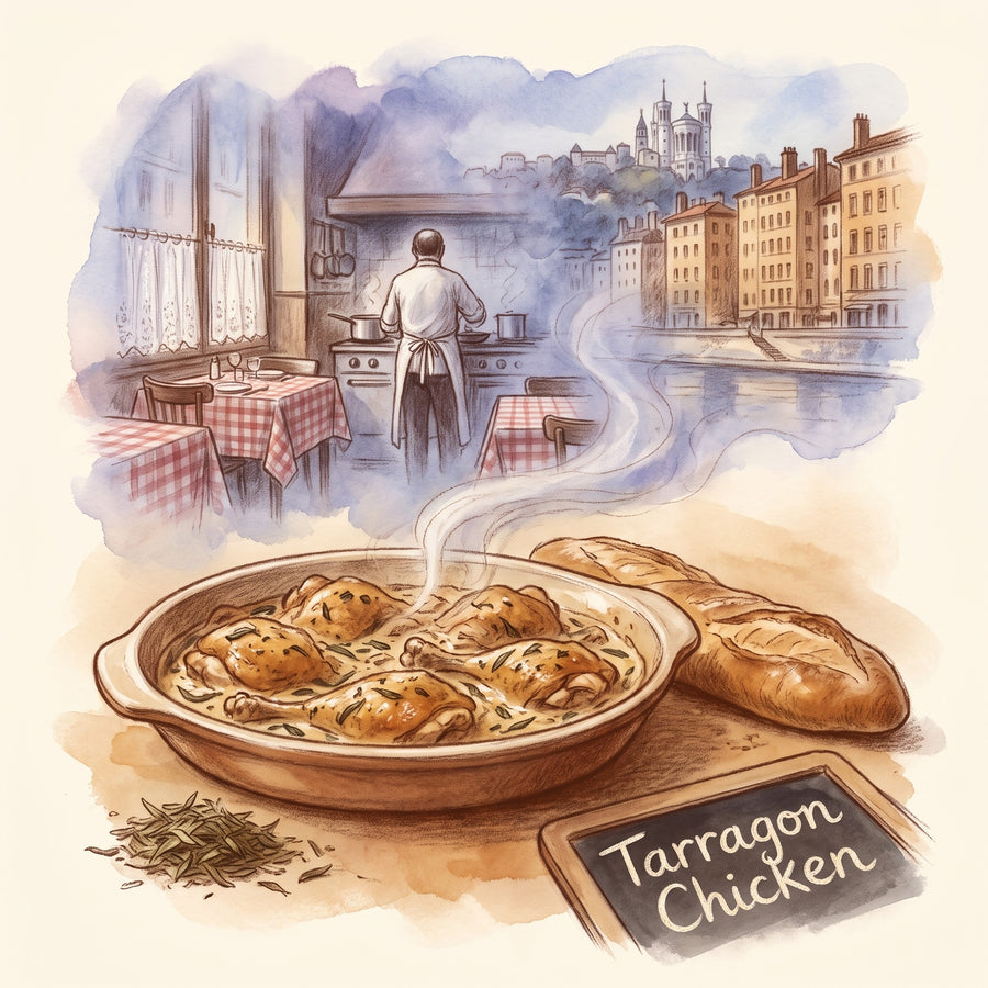 Illustration: Tarragon Chicken, made with Tarragon Leaf