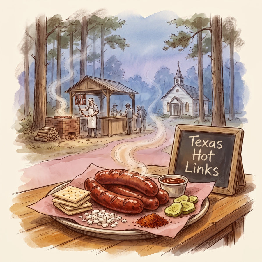 Illustration: Texas Hot Links, made with Texas BBQ