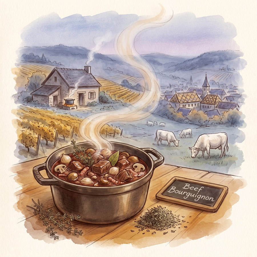 Illustration: Beef Bourguignon, made with Thyme
