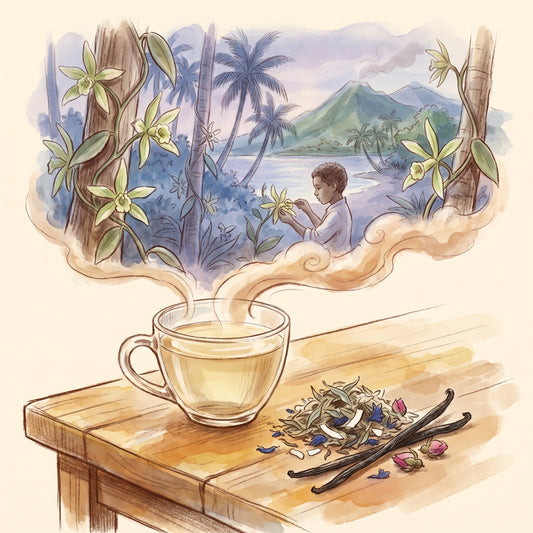 Illustration: Vanilla Coconut White with Réunion, the old Île Bourbon, in 1841