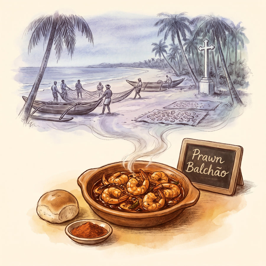 Illustration: Prawn Balchão, made with Vindaloo Curry Powder