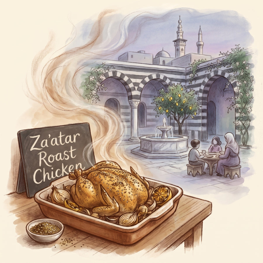 Illustration: Za'atar Roast Chicken, made with Za'atar