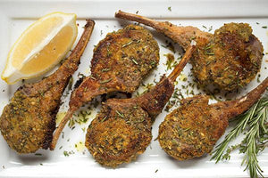 This impressive lamb dish comes together with very little effort, thanks to our French Mustard & Herb Blend, which perfectly complements the mild mineral flavor of lamb chops. Inside its flavorful crust, the lamb will be juicy and tender.