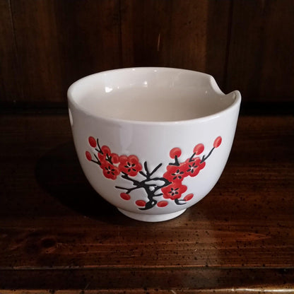 Matcha Bowl - Red Flower - The Tea & Spice Shoppe